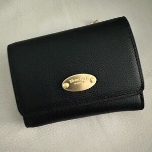 Moncrief Black Leather Clutch with Gold Accent ( scratch 2nd pic )